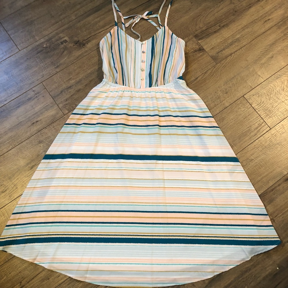 Lauren Conrad striped tea length dress